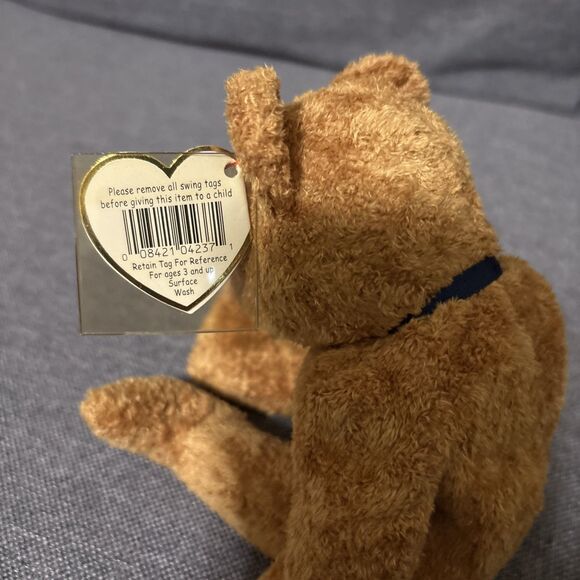 Ty Beanie Baby Teddy Bear Fuzz Light Brown July 23 1998 Retired Vintage New Tags - Picture 4 of 7